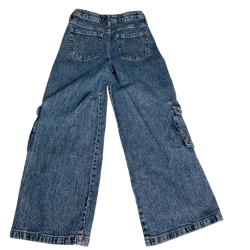 Rock & Roll Denim Top + Art Class Cargo Jeans Girls XS/10 Y2K Western Set